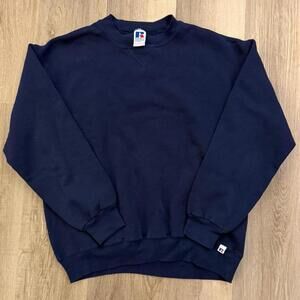 Vintage XL Navy blue Russell Athletic crewneck sweatshirt made in USA